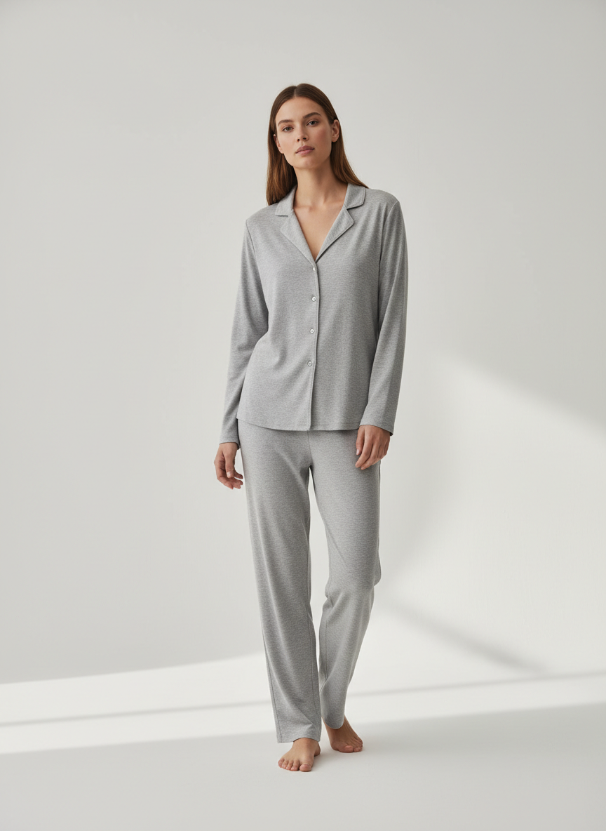 WOMEN'S LONG SLEEVE BUTTON UP SET